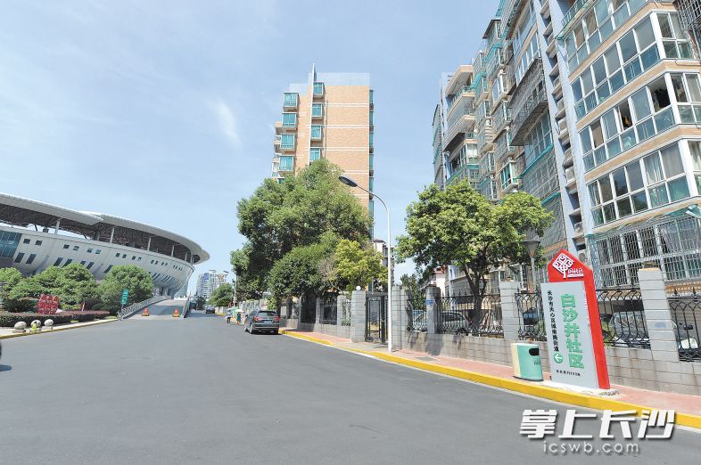 提质改造后的白沙井社区，小区干净整洁，天际线日益清爽。 长沙晚报记者 邹麟 摄