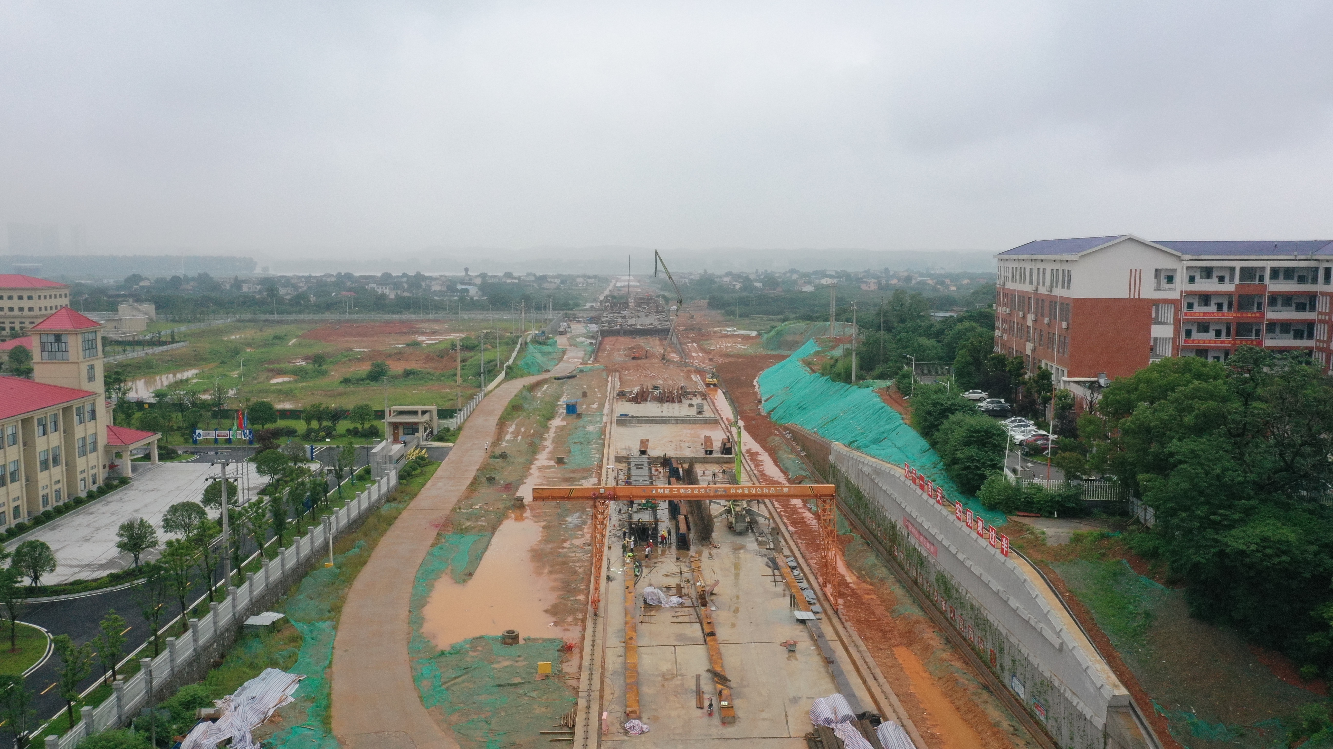 伊莱克斯大道西延段项目东侧俯视全景