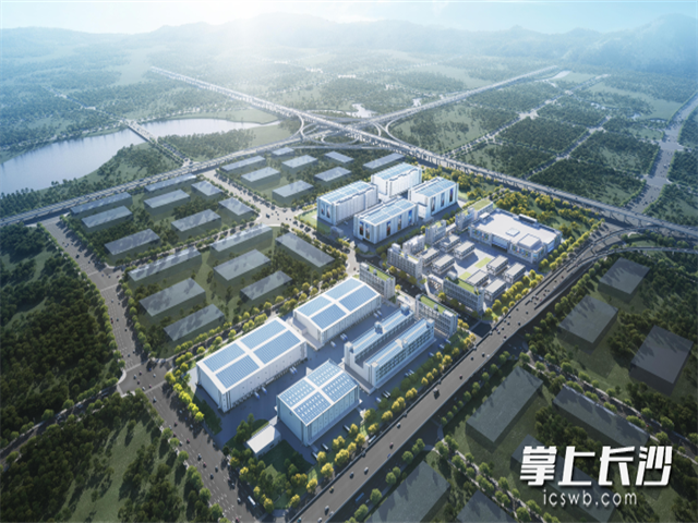 玉湖冷链（长沙）交易中心项目效果图。