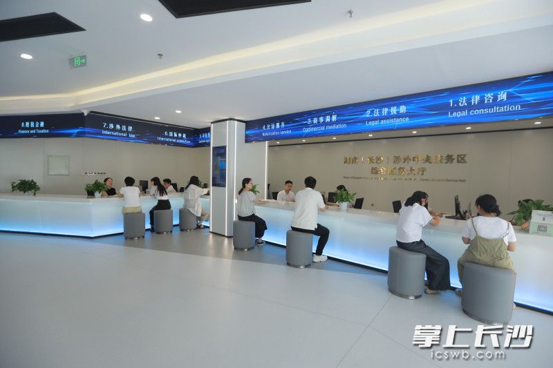 综合服务大厅设有8个办事窗口，为企业和群众提供全方位法律服务。