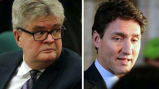 左为迪翁，右为特鲁多