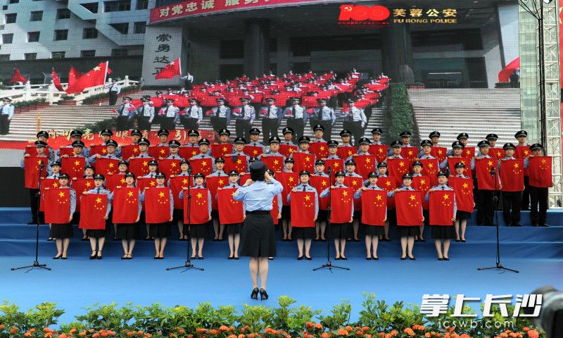 合唱活动现场。图片均为长沙晚报通讯员 曾斌 摄