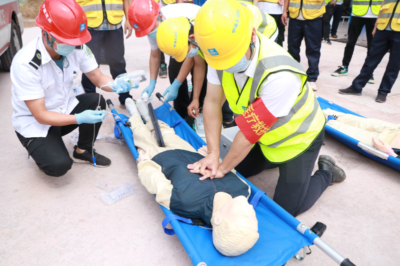 图为应急演练现场。