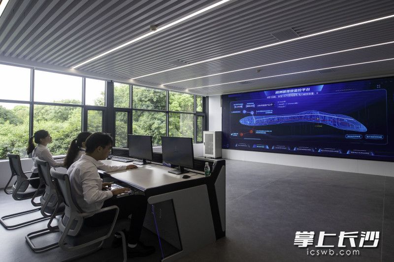 橘子洲零碳能源体验厅二楼的橘洲零碳数据中心。