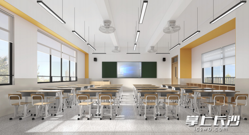 宽敞明亮的教室（效果图）。