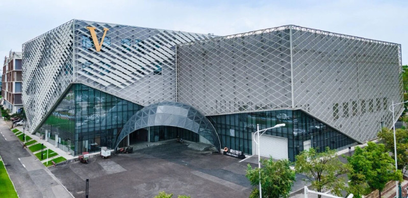 马栏山上的演播厅也充满科技感。图为乐田智作2号演播厅。园区供图