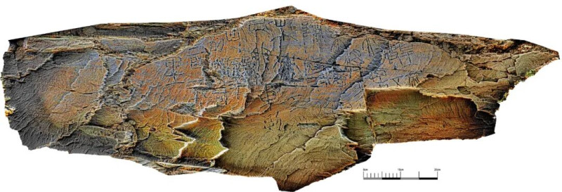 尕日塘秦刻石高清渲染图。图源：国家文物局