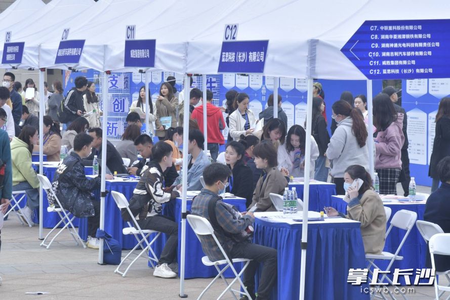 长株潭一体化发展青年九游网址的人才招聘现场人头攒动。