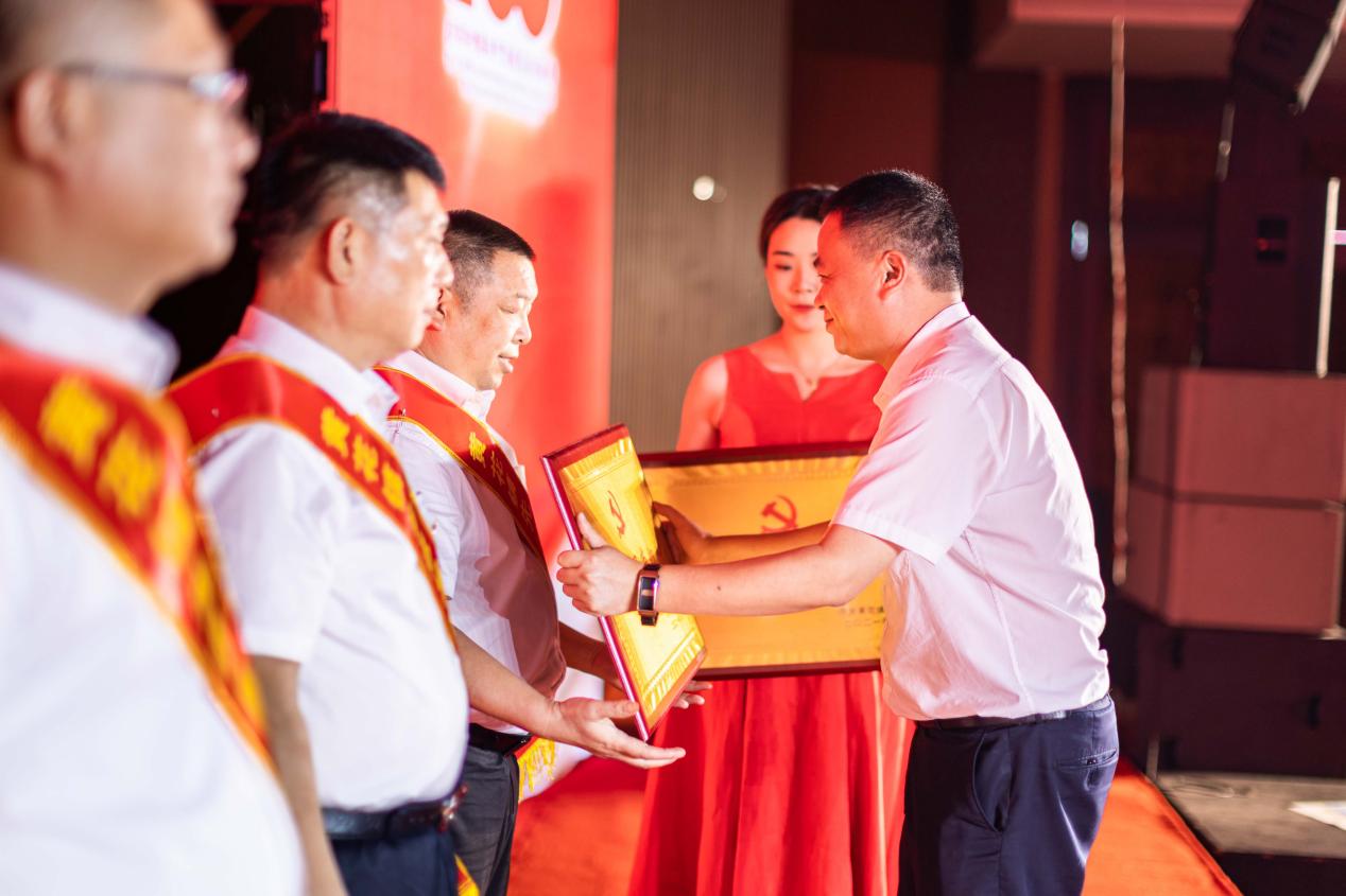 在大会现场，黄花镇先进基层党组织、优秀党务工作者、优秀共产党员得到表彰。均为长沙晚报通讯员 蒋凌 摄