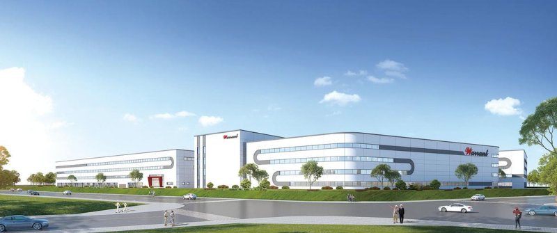 华纳药厂高端制剂产研基地全面投产达效后，预计年产值达28亿元，图为效果图。