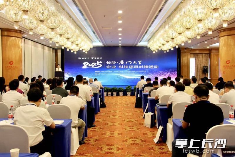 2025长沙·厦门大学·企业·科技项目对接会举行。 均为长沙晚报通讯员刘佳妮摄