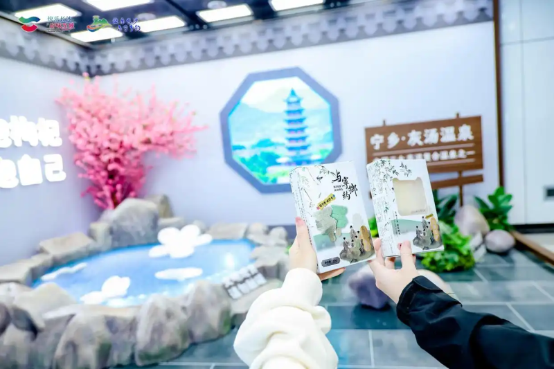 长沙地铁文昌阁站化身“宁乡旅游宣传大使”。