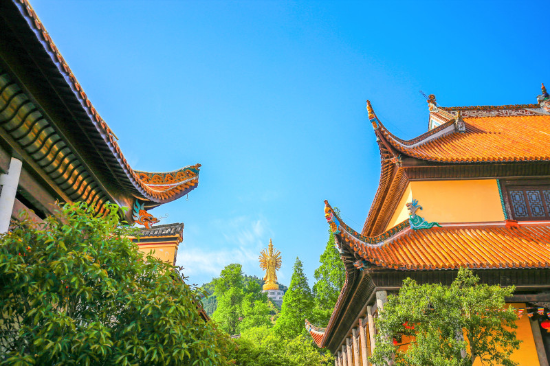 沩山密印景区位于长沙最西部，隐于深山之中的千年古刹向游客们揭开神秘面纱。图源：长沙晚报网