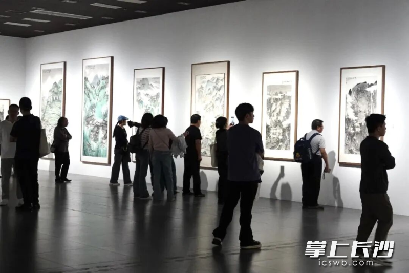 湖南山水的第一张百年“全家福”亮相长沙美术馆。