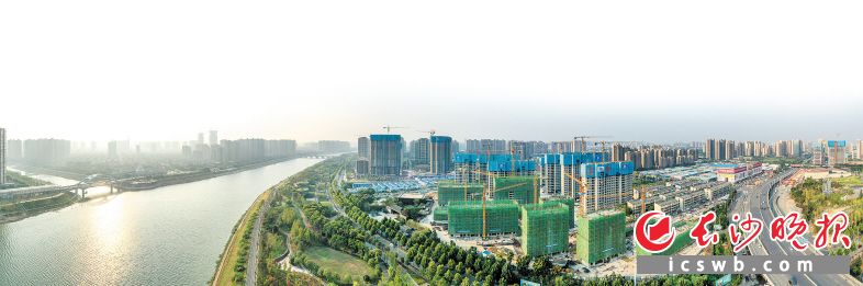 驱车行走在东岸的土地上，工地塔吊林立，新城车水马龙，奋进足音急切。