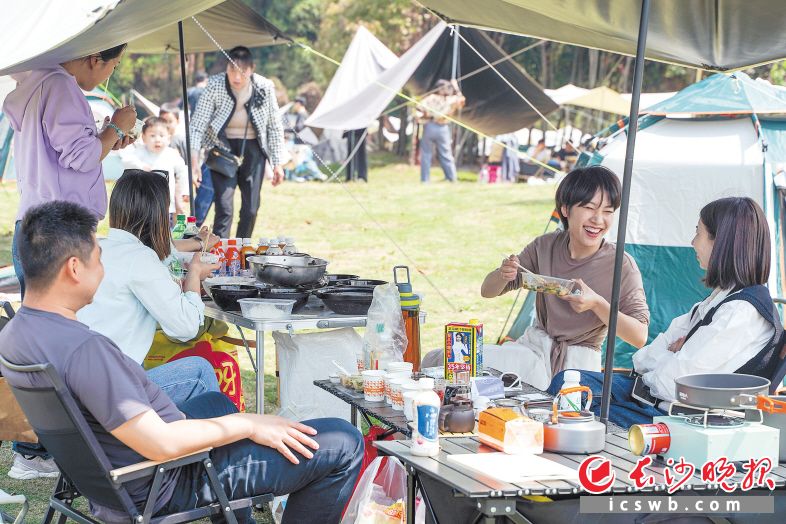 依托长株潭生态绿心的青山绿水，“走吧去野·跳马自然营地”开业首年就接待游客超2万人次。 易亿 摄