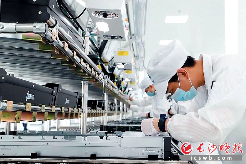 短短100余天,湘江鲲鹏实现从建设到投产,在湘江西岸展翅腾飞。王志伟 摄 短短100余天,湘江鲲鹏实现从建设到投产,在湘江西岸展翅腾飞。王志伟 摄